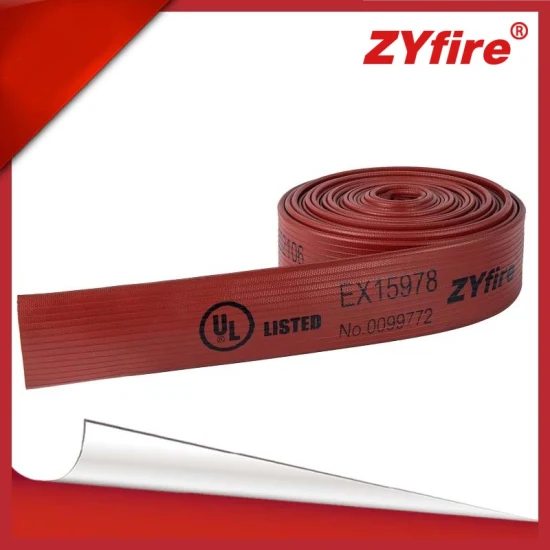 Заводской пожарный рукав Zyfire большого диаметра из NBR с покрытием и внутренней обшивкой из NBR для пожаротушения в сельском хозяйстве и промышленности.